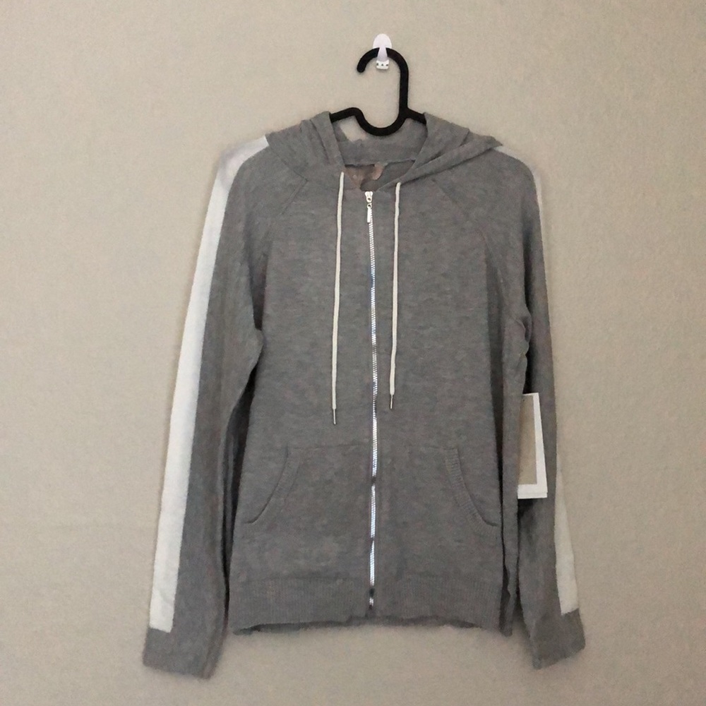 Racing Stripe Full Zip Hooded Sweater size Small - Picture 3 of 11
